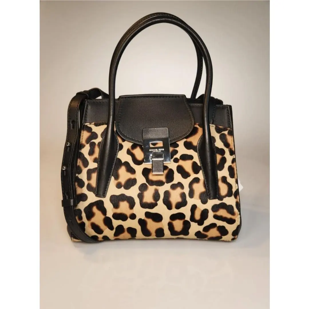 Michael Kors Collection Bancroft Medium Calfhair Satchel Crossbody Bag