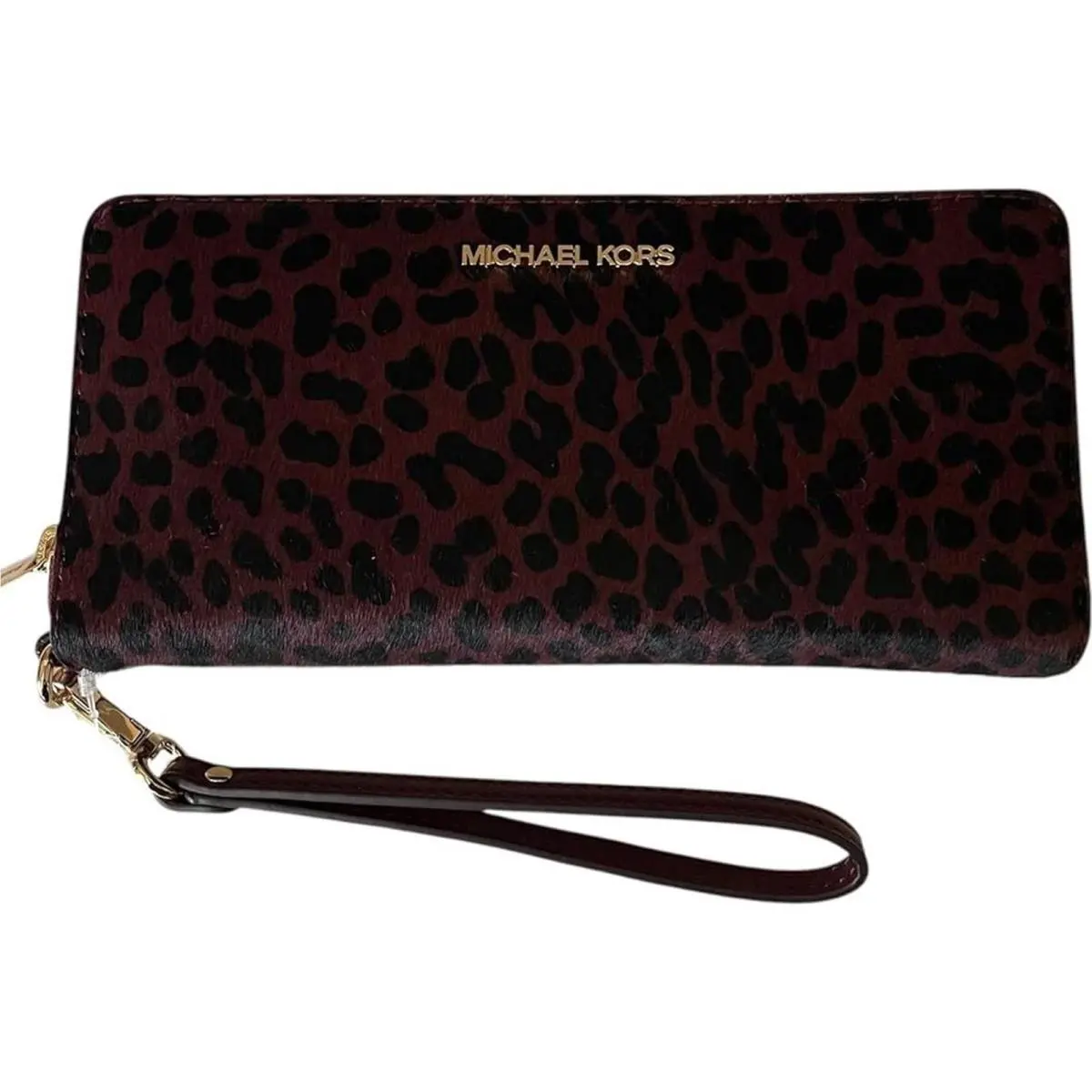 Kors Jet Set Travel lg Trvl Continental Leather Oxblood Multi