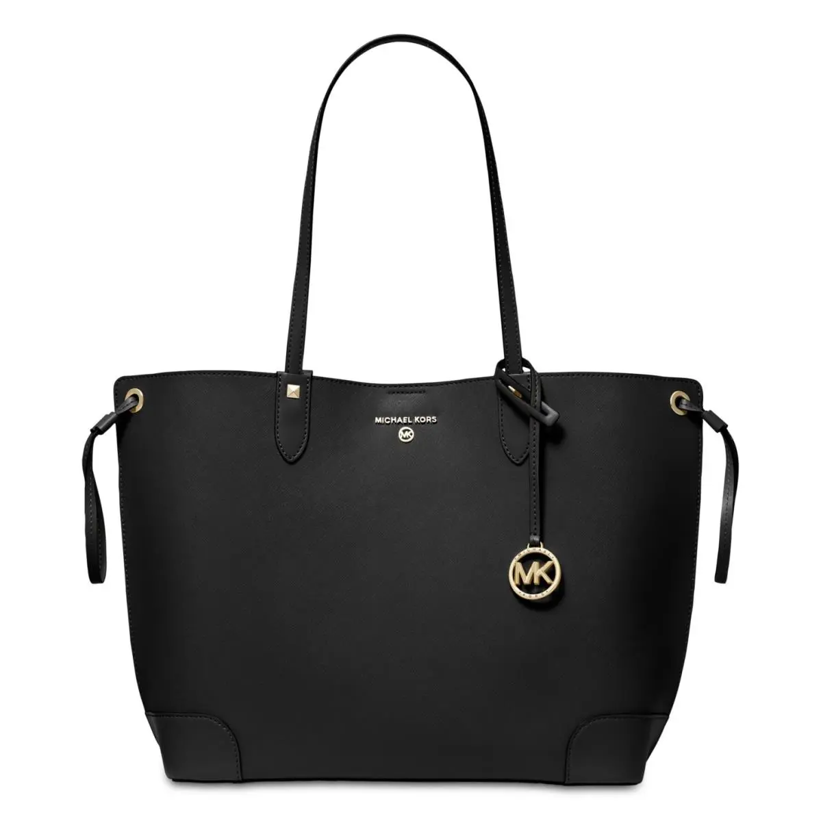 Michael Kors Edith Extra Large Leather Tote Bag - Black / Silver- Retail