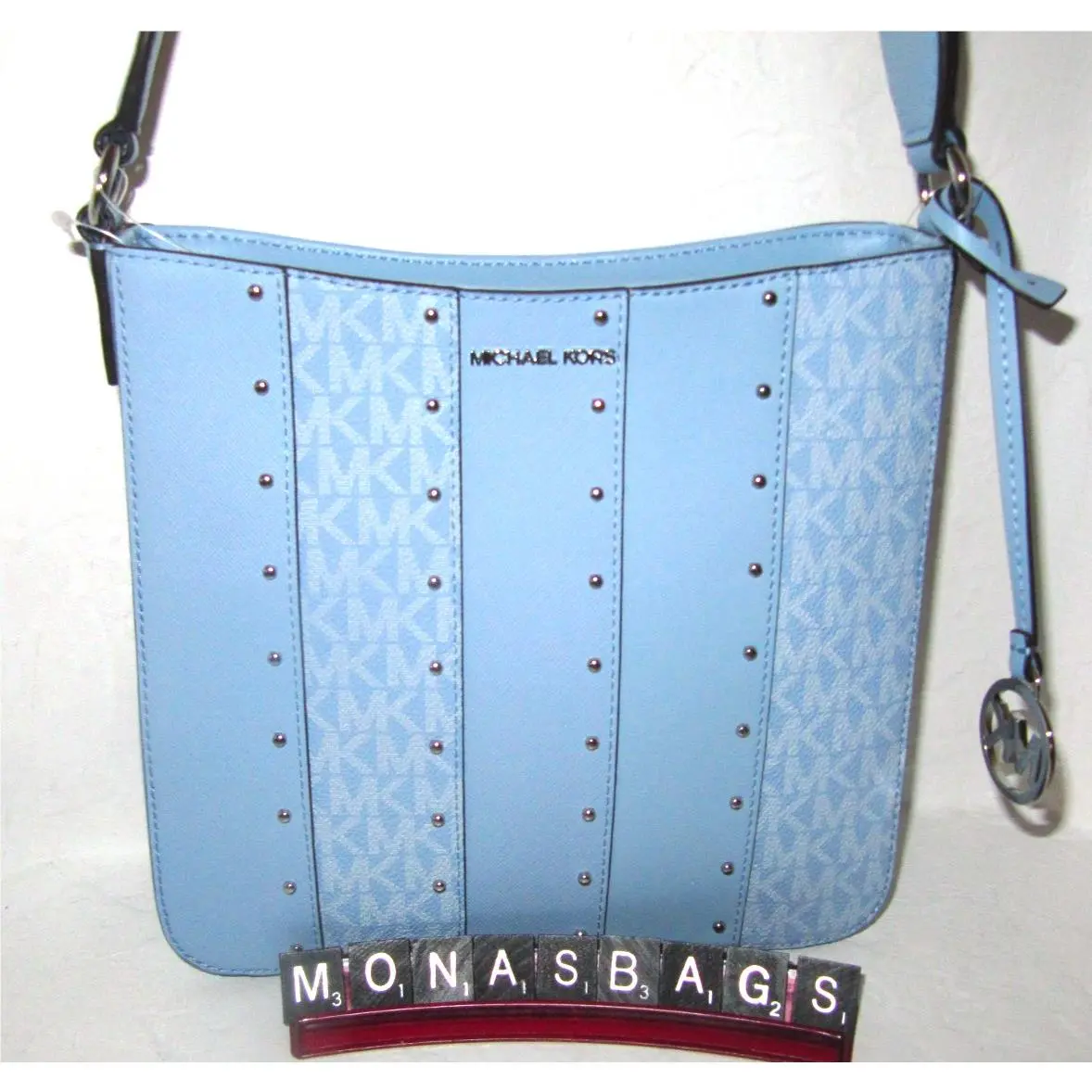 Michael Kors Jet Set Travel Light Sky-blue Small NS Crossbody Bag