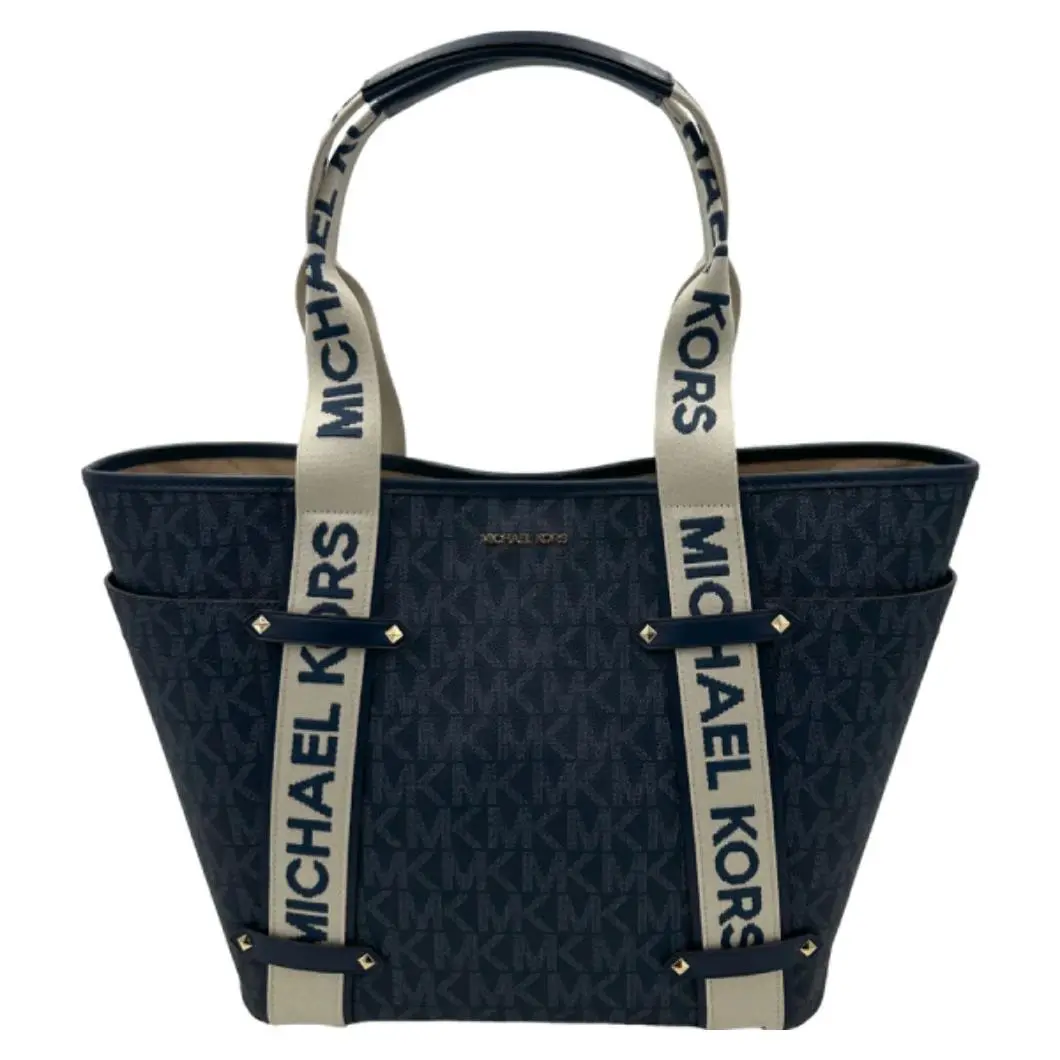 Michael Kors Maeve Large Open Tote Bag - Admiral/pale Blue