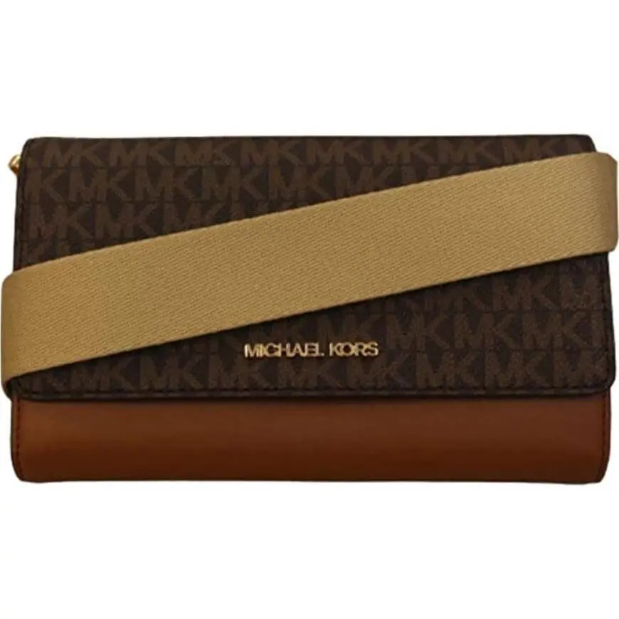 Michael Kors Jet Set Travel Multifunction Phone Crossbody Bag Brown/brown 35S2G