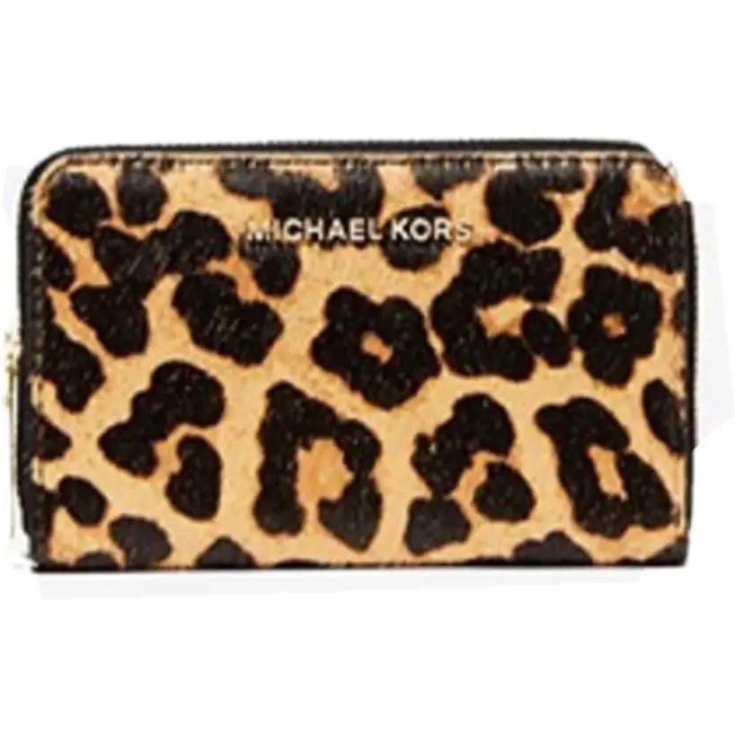 Michael Kors Zip Wallet Butterscotch Calf Hair