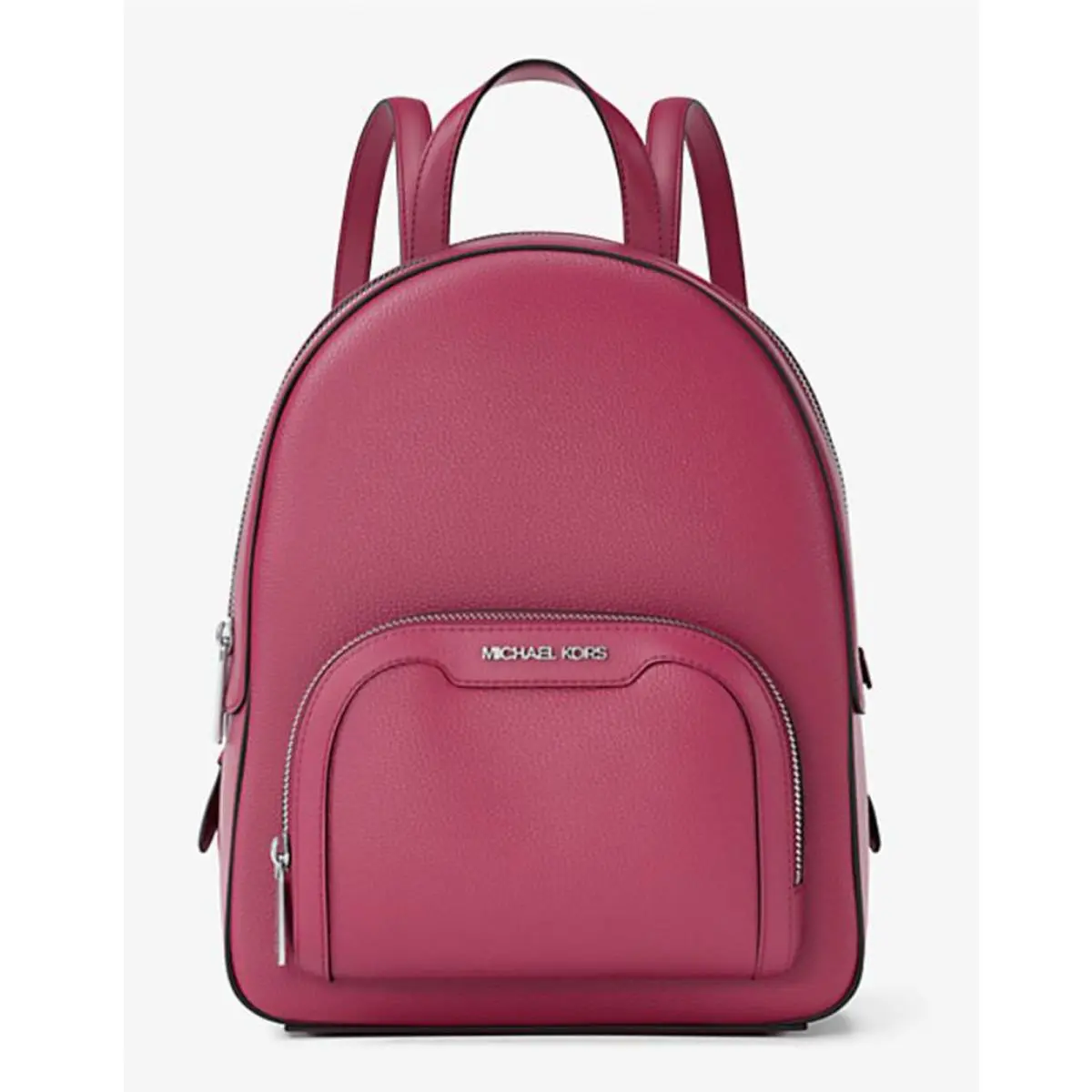 Michael Kors Jaycee Medium Pebbled Leather Backpack DK Raspberry 35S2S8TB2L-98