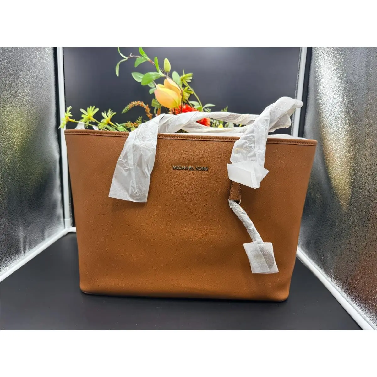 Michael Kors Medium Jet Set Travel Multifunction Saffiano Leather Luggage