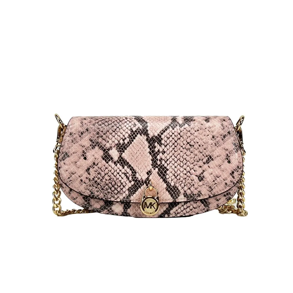 Michael Kors Mila Small Snakeskin Messenger Crossbody Bag - MI92474877NY