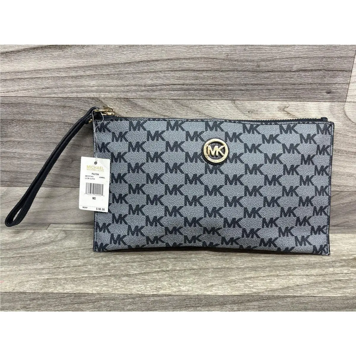 Michael Kors Fulton Leather Large Clutch Wristlet A1D026937