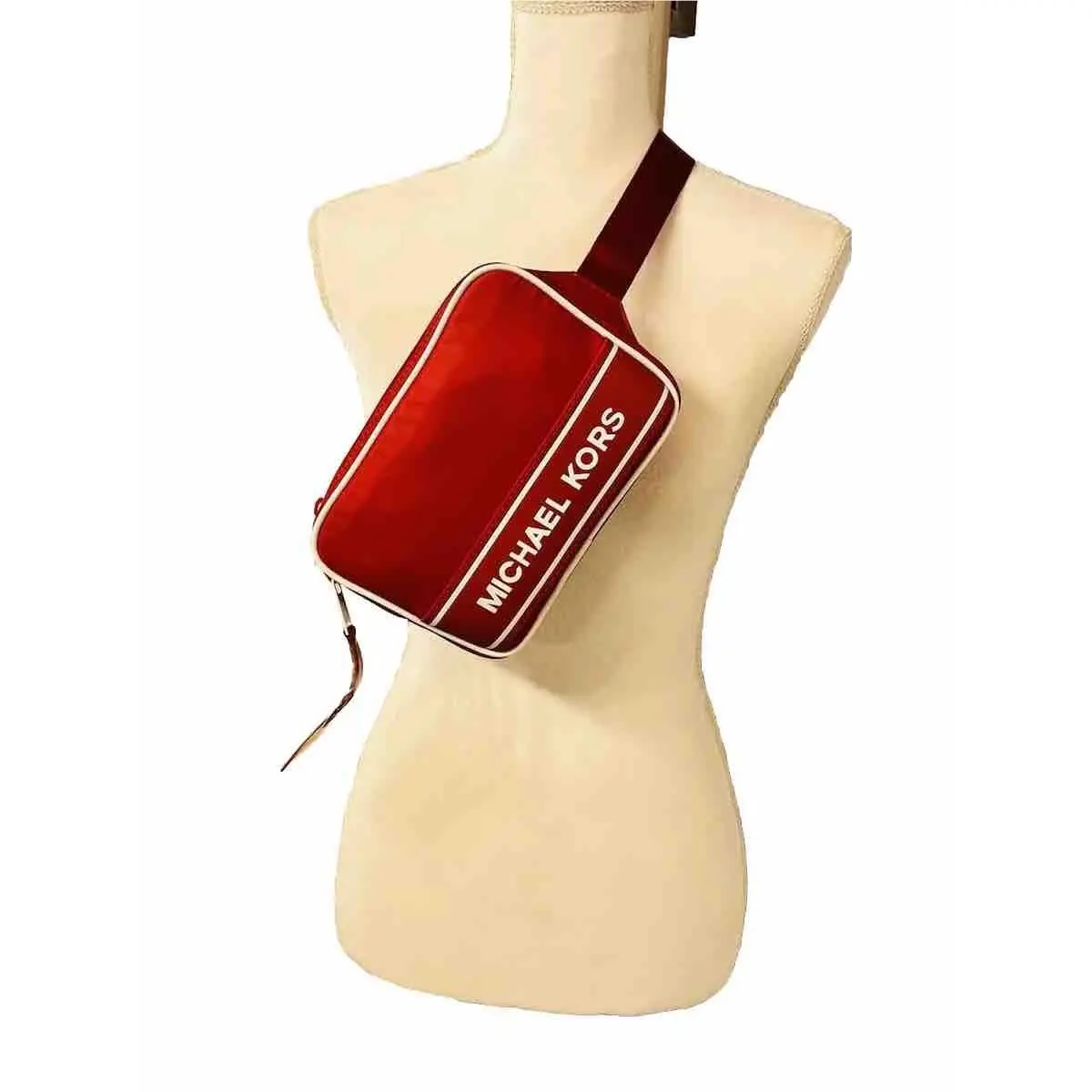Michael Kors MK Fanny Pack Belt Bag Shoulder Bag Red