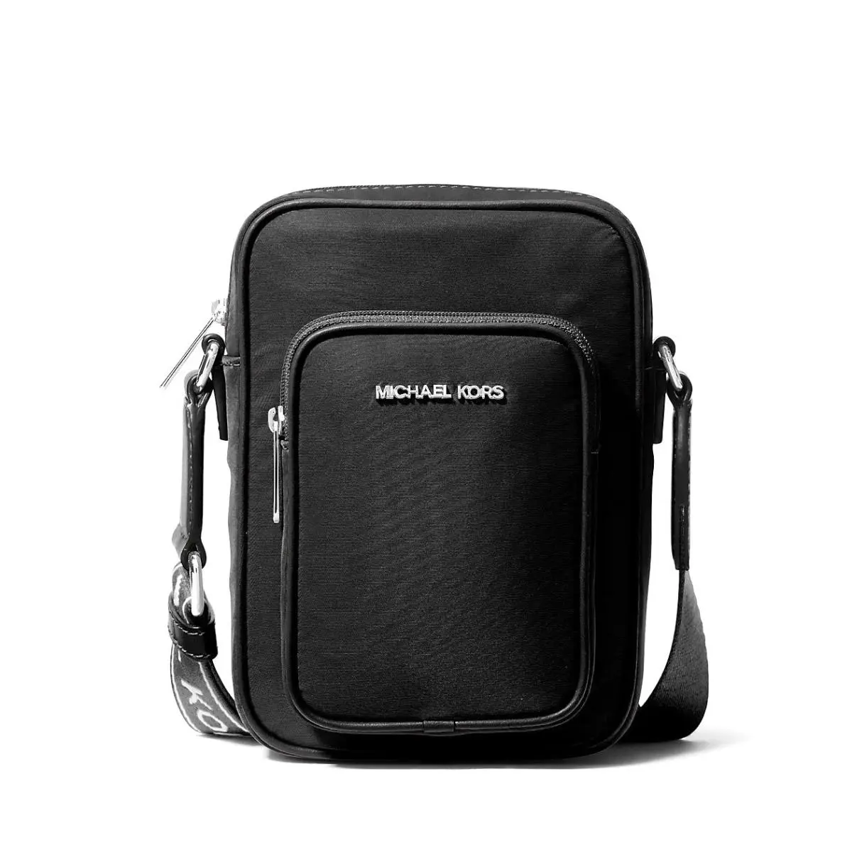 Michael Kors Khai Nylon Small Phone Crossbody Bag Black 35T5S5FC5