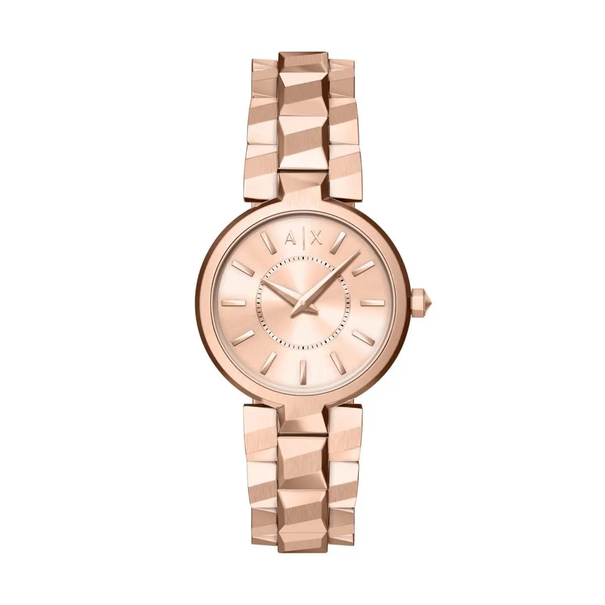 A X Women`s Two-hand Rose Gold-tone Stainless Steel Gold by Armani Exchange
