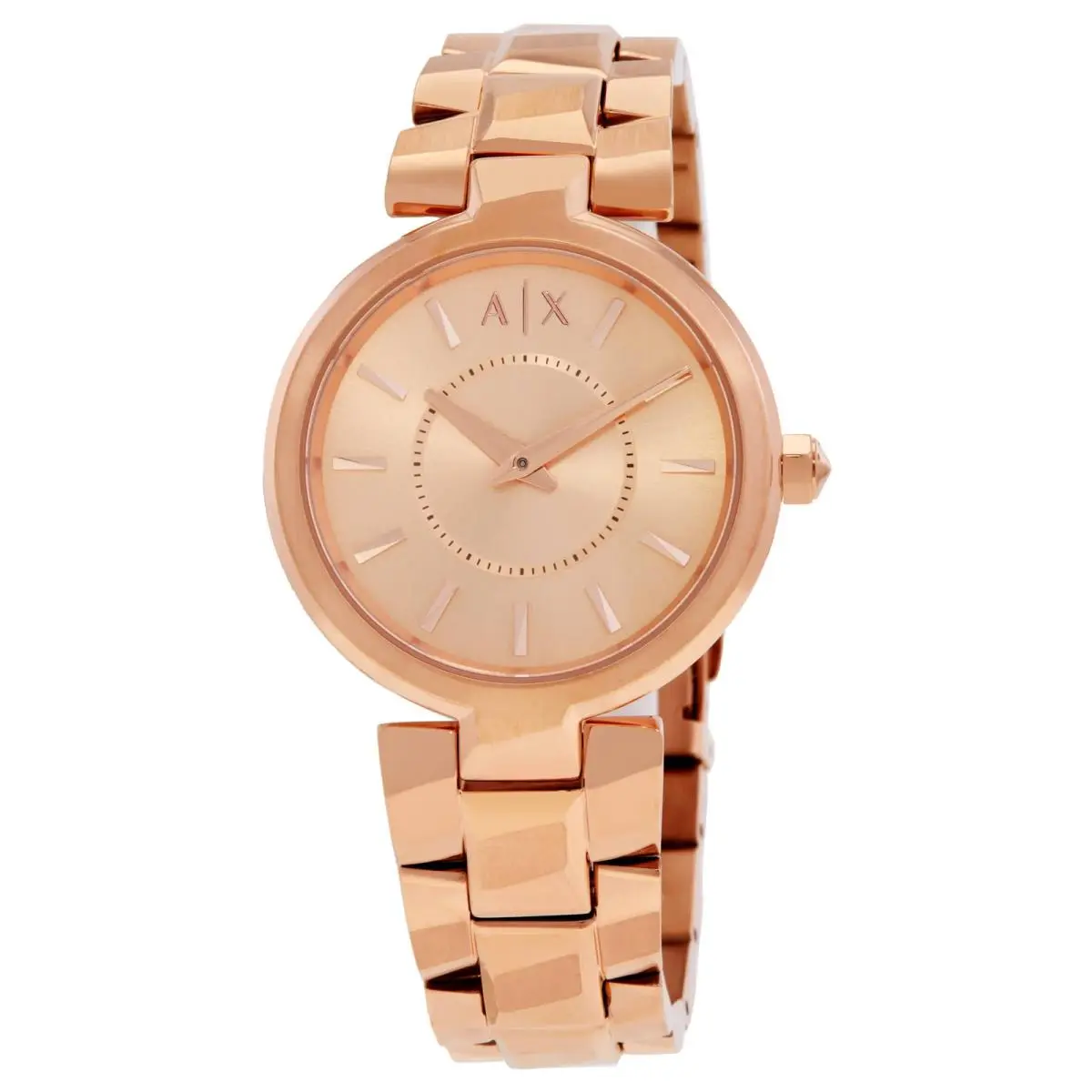 Armani Exchange Audora Quartz Rose Gold Dial Ladies Watch AX4408