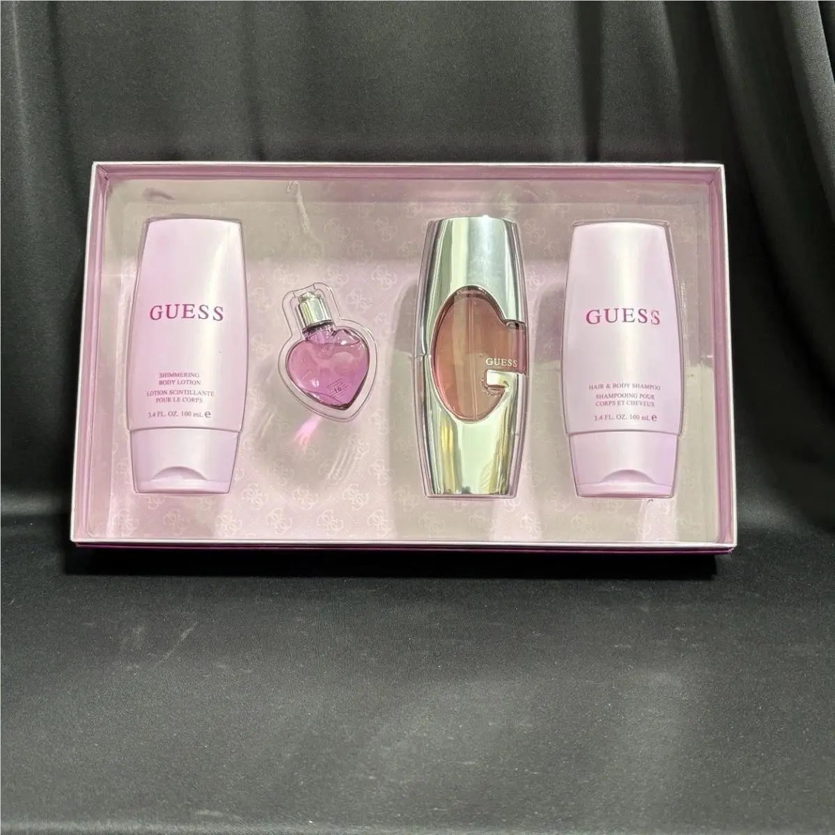 Guess Reflections of Beauty Women`s 4 Pc Gift Set Edp Spray Lotion Gel Mini M