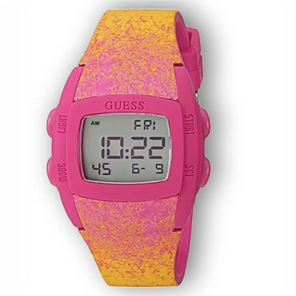 Guess Women`s Pink and Orange Digital Sport Watch U0943L2