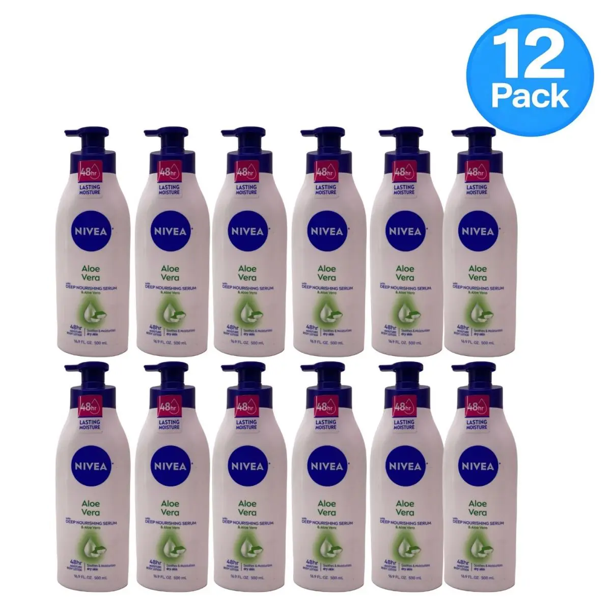 Nivea Aloe Vera Body Lotion 16.9 Fl Oz 12 Pack