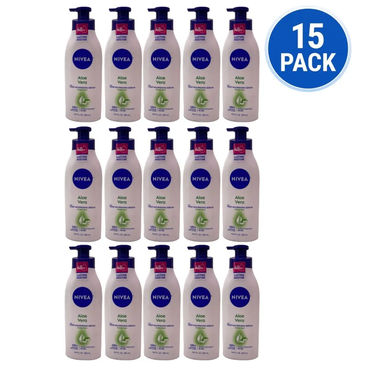 Nivea Aloe Vera Body Lotion 16.9 Fl Oz 15 Pack