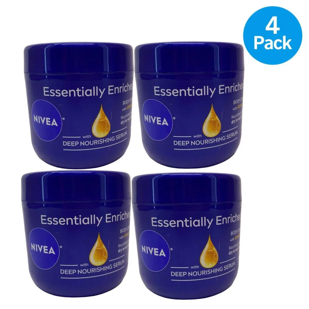 Nivea Essentially Enriched Body Cream 13.5 oz 4 Pack