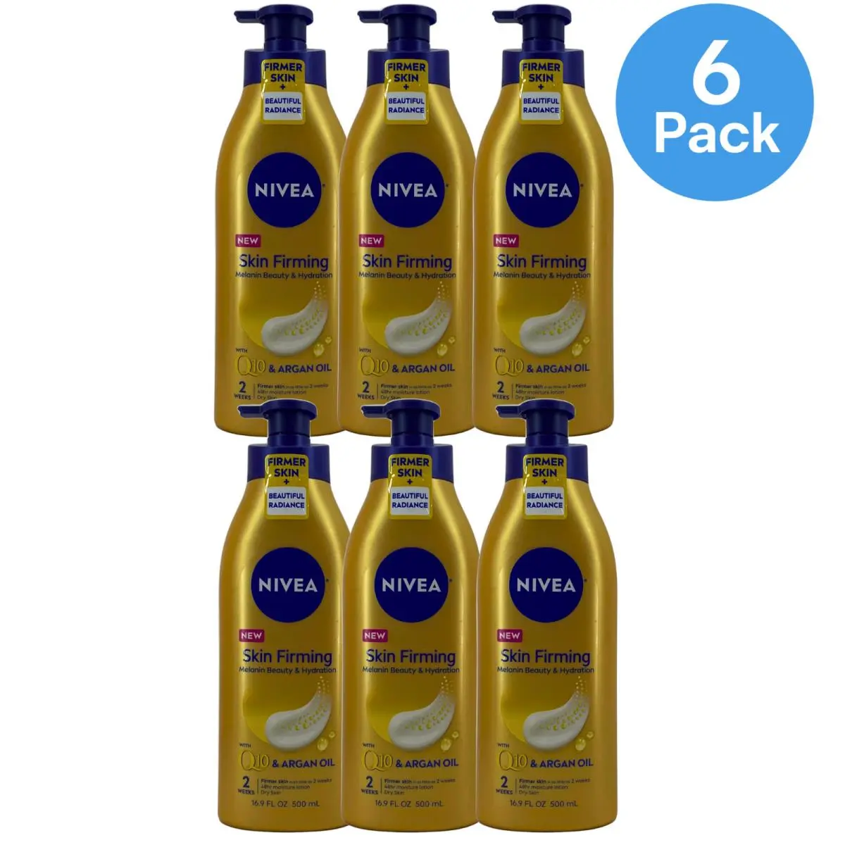 Nivea Skin Firming Melanin Beauty Hydration Body Lotion with Q10 Argan Oil