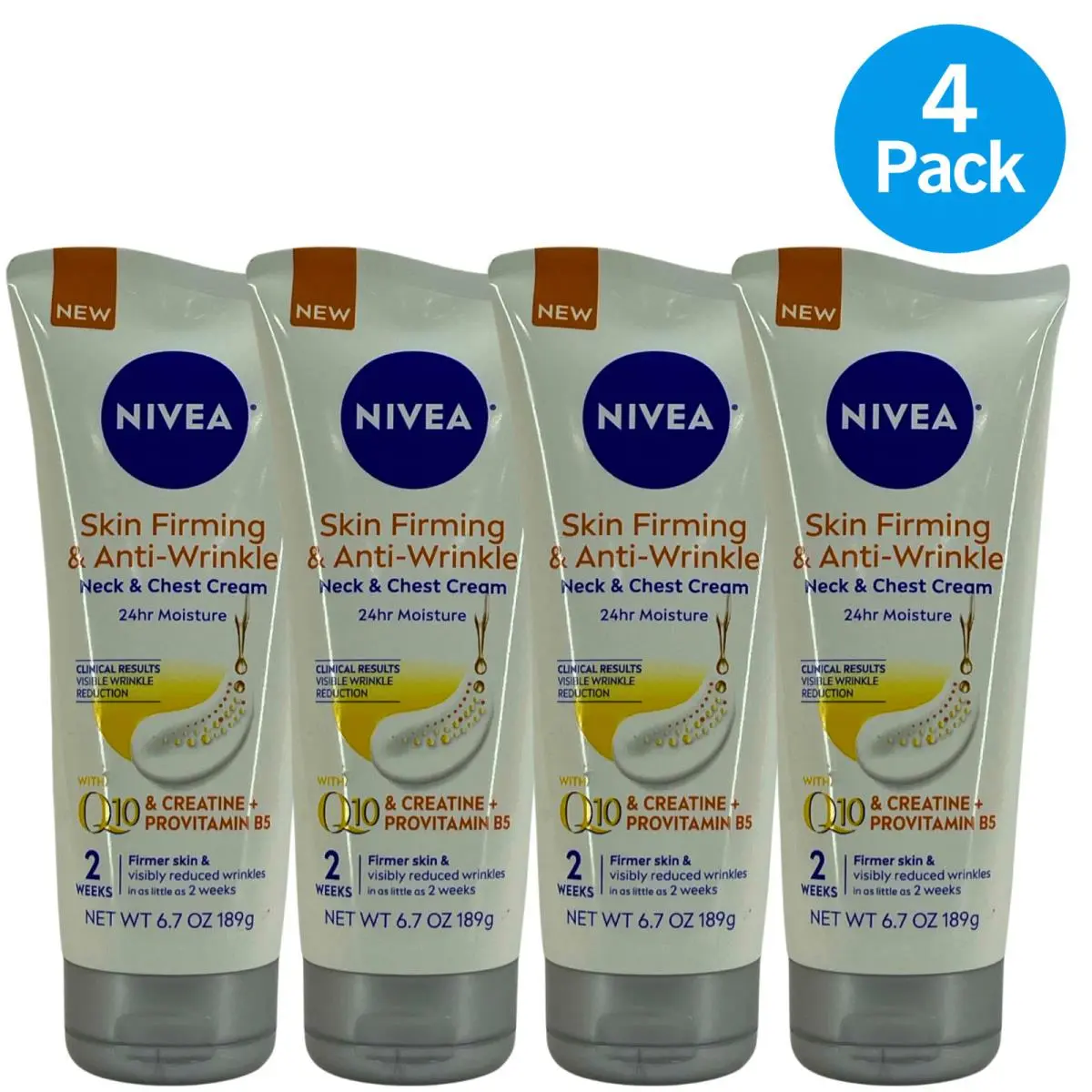 Nivea Skin Firming Anti-wrinkle Neck Chest Cream 6.7 oz 4 Pack