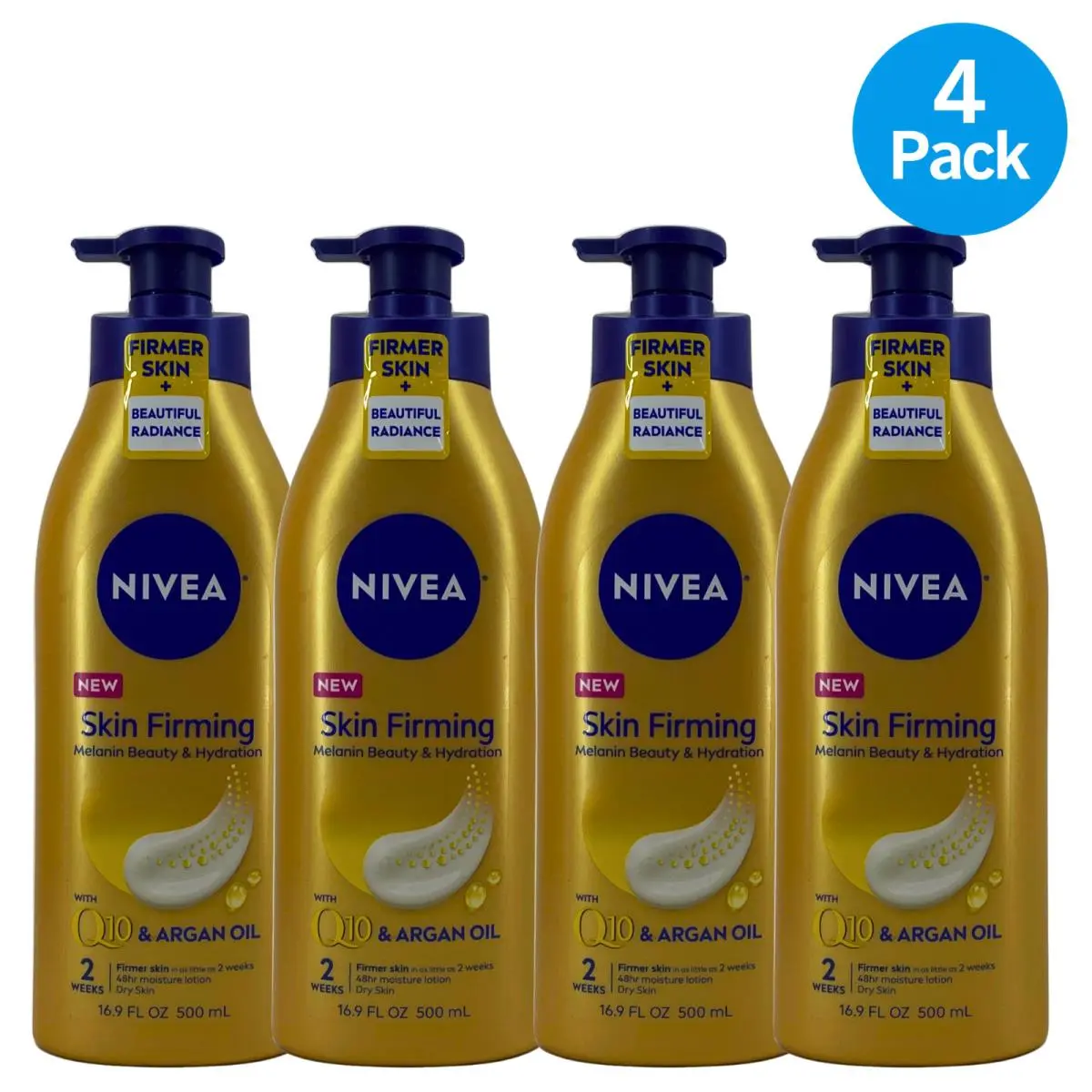 Nivea Skin Firming Melanin Beauty Hydration Body Lotion with Q10 Argan Oil