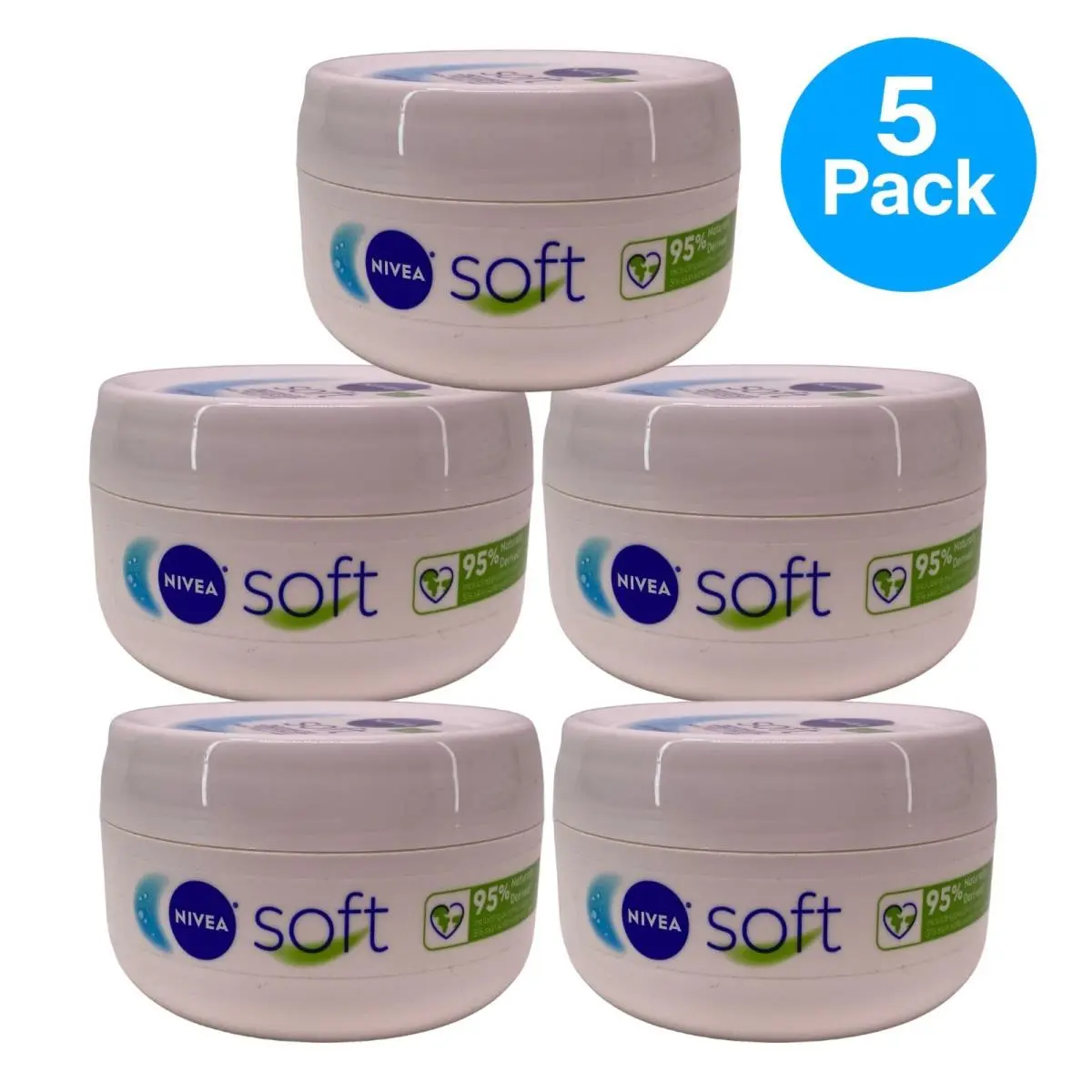 Nivea Soft Moisturizing Cream 6.8 Oz 5 Pack