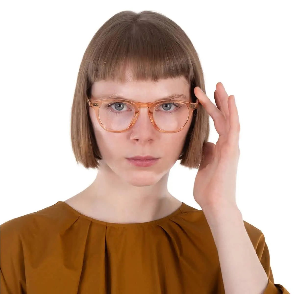 Garrett Leight Glco X Andre Saraiva Demo Oval Ladies Eyeglasses 1082 Pcy 46