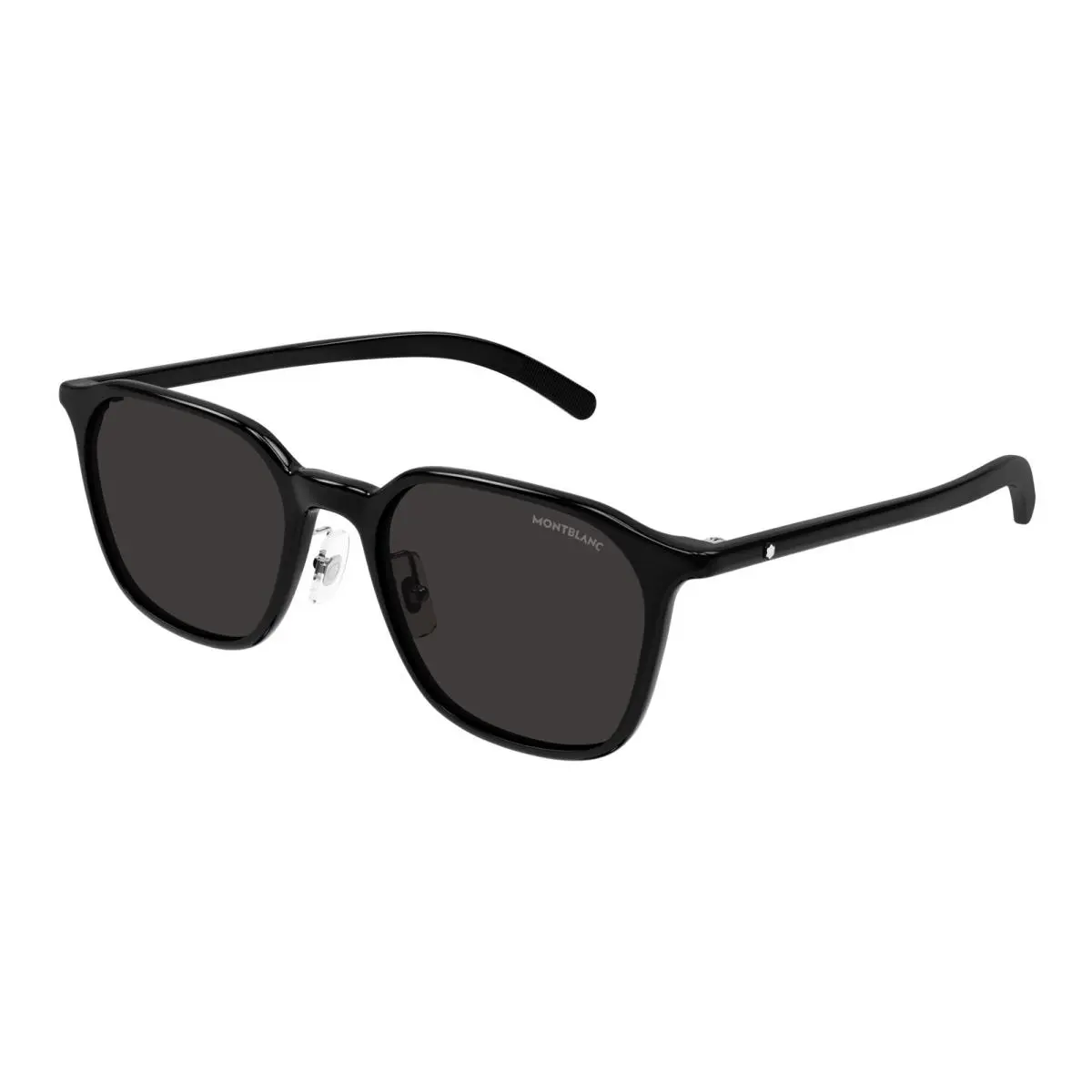 Montblanc Unisex 55 mm Shiny Black Sunglasses MB0420SK-001