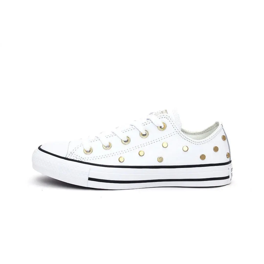 Converse shoes - White / Light Gold / Black 8