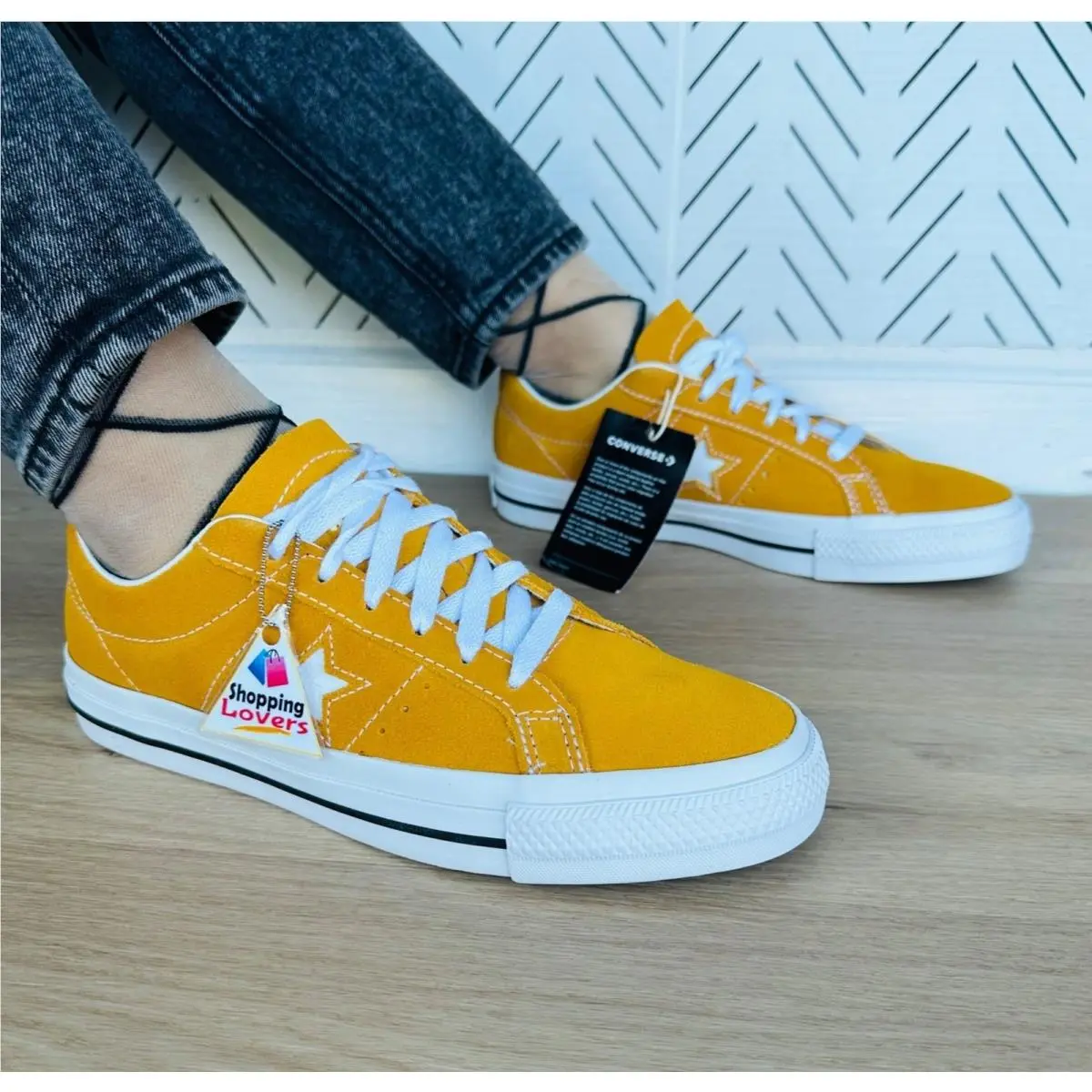 ⭐converse One Star Pro OX Low Women Shoes 8 Mustard Yellow Suede Sneaker A09231C