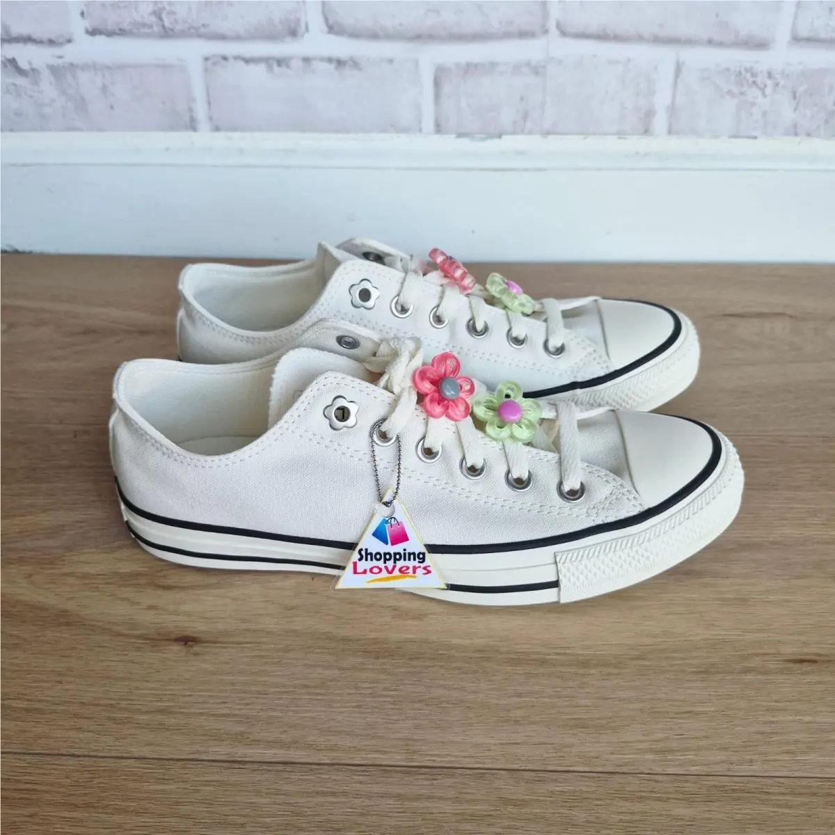 ⭐converse Chuck Taylor Floral Accents Size 6.5 Men`s Shoes Sneaker White A19915C