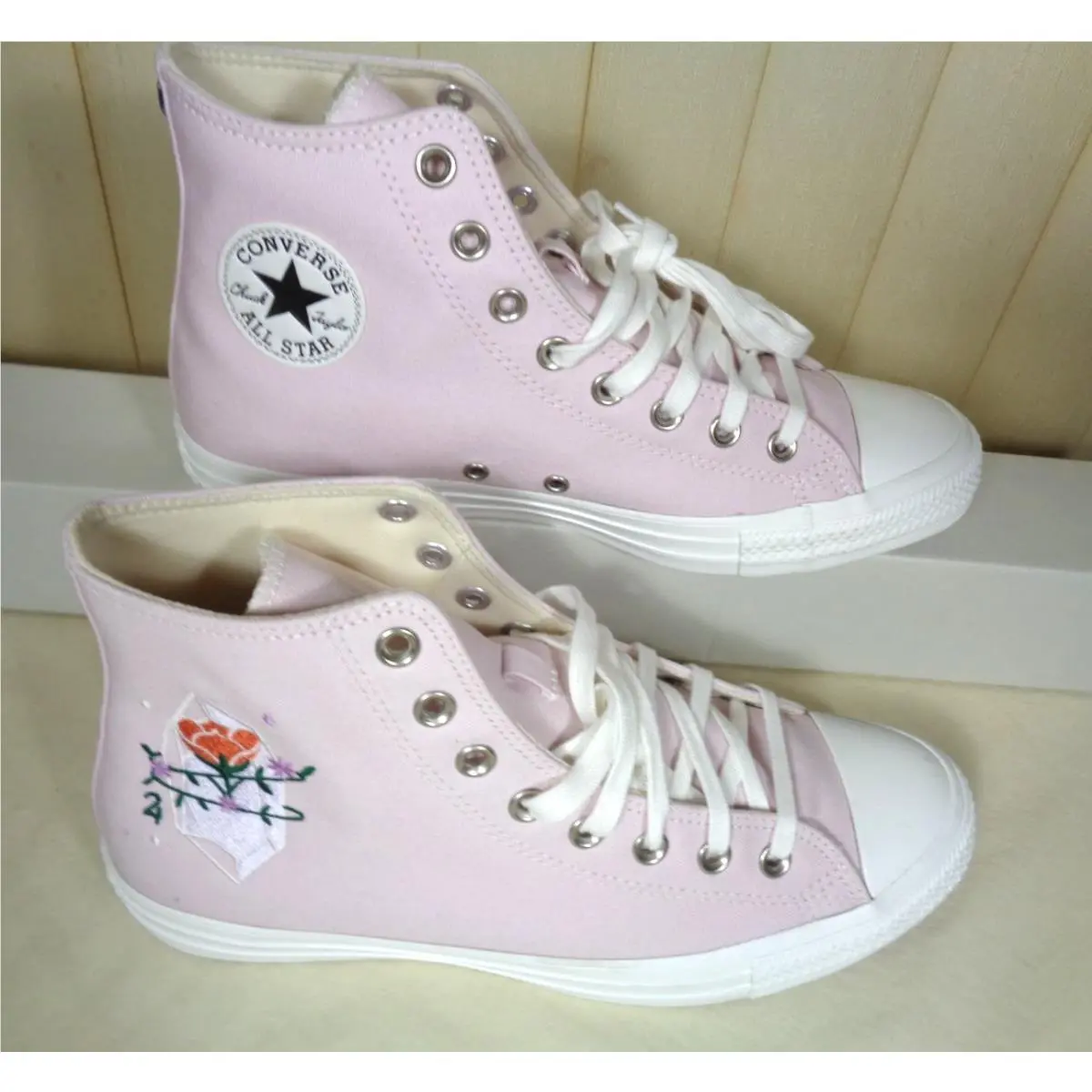 Converse All Star Chuck Taylor Pink Crystal Energy Amethyst Flower Size 11