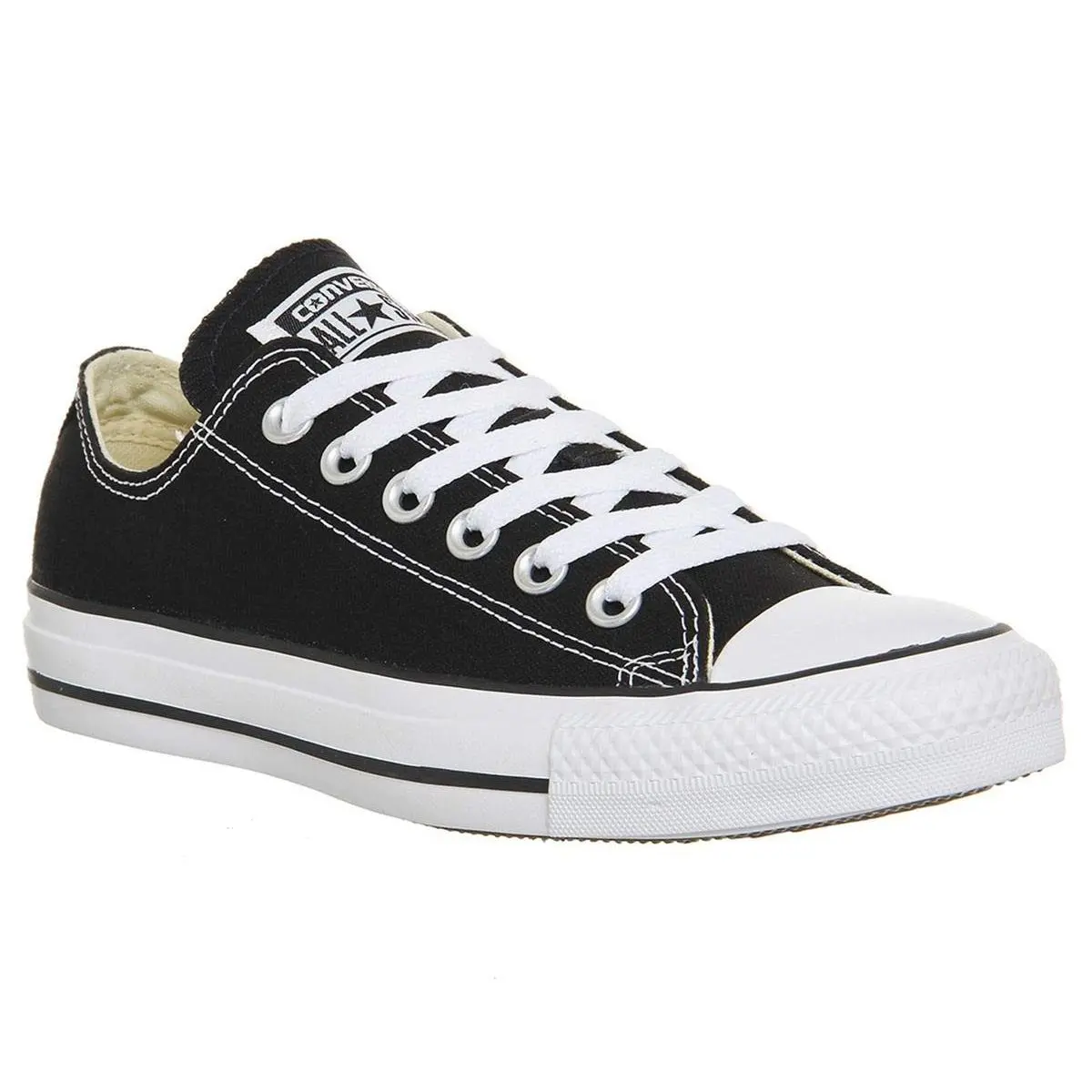Converse Women`s Low-top Sneakers Black Canvas 6