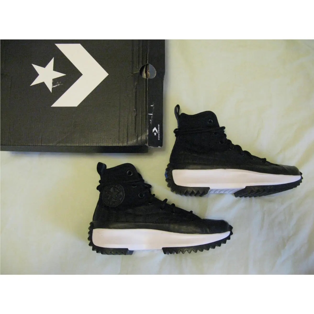 Converse Run Star Hike High Shoes Black 170246C US Womens Sz 7