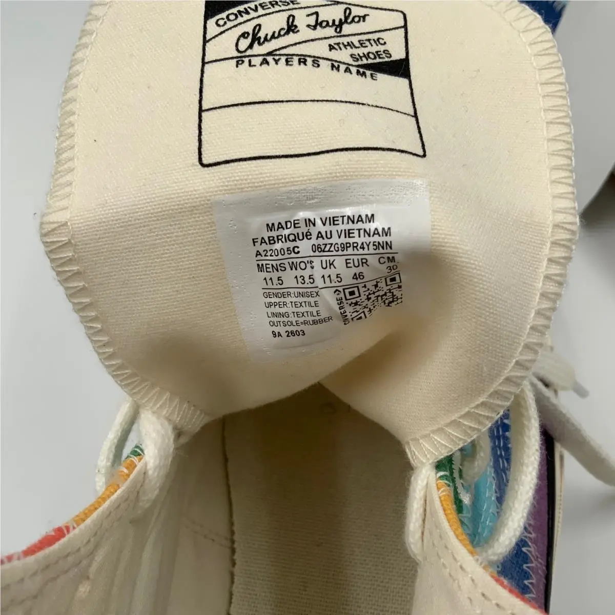 Converse shoes - Chuck 70 Pride Rainbow Stripes - Multicolor 6