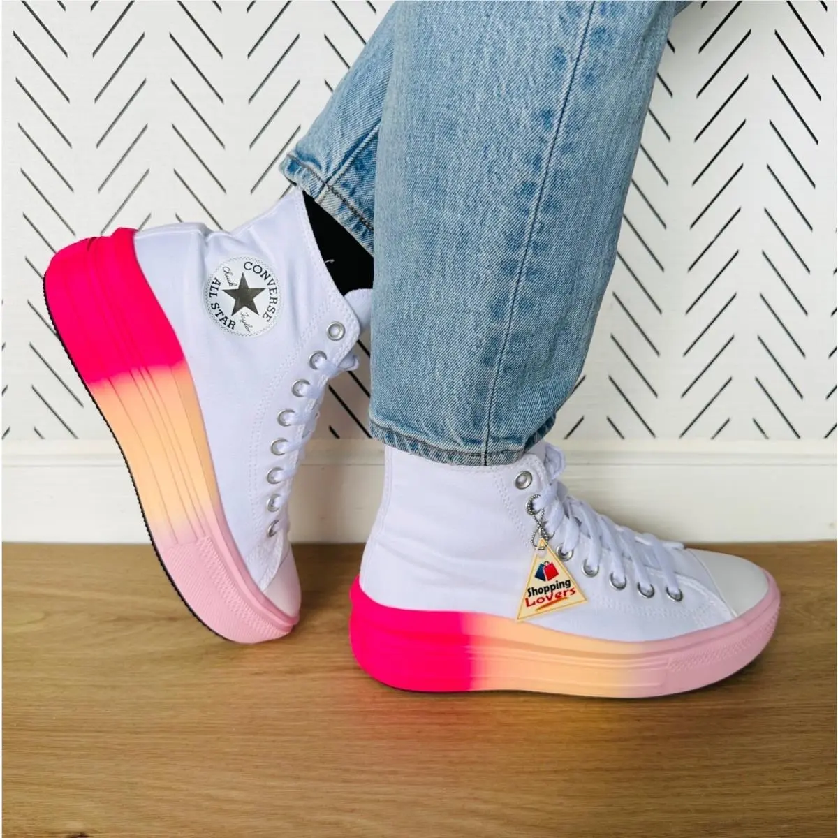 Converse Chuck Taylor Move Platform Ombre Sz 5.5 Big Kids Shoes Sneakers A07372C