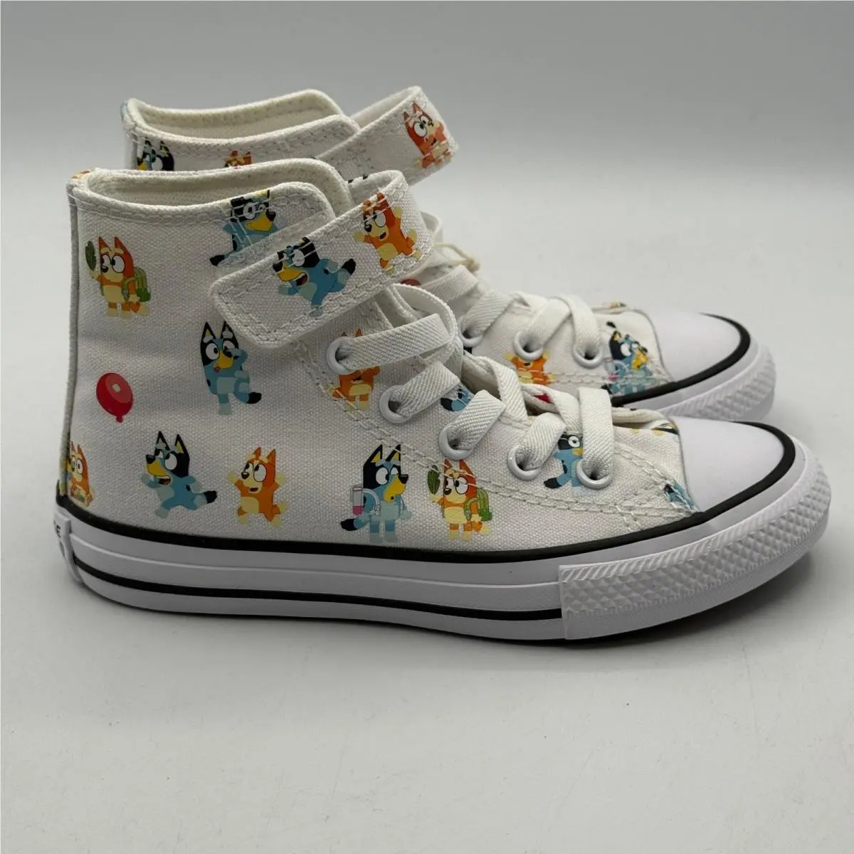 Converse Chuck Taylor All Star 1V Hi Kids 12 White Bluey Print A16463F