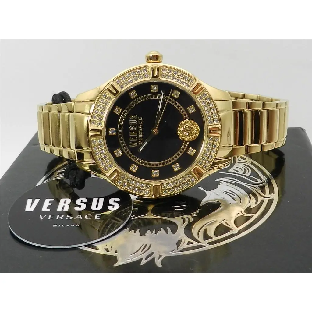 Versus  Women`s Canton Road Gold Ion Plate Stainless Steel Bracelet Watch by Versace