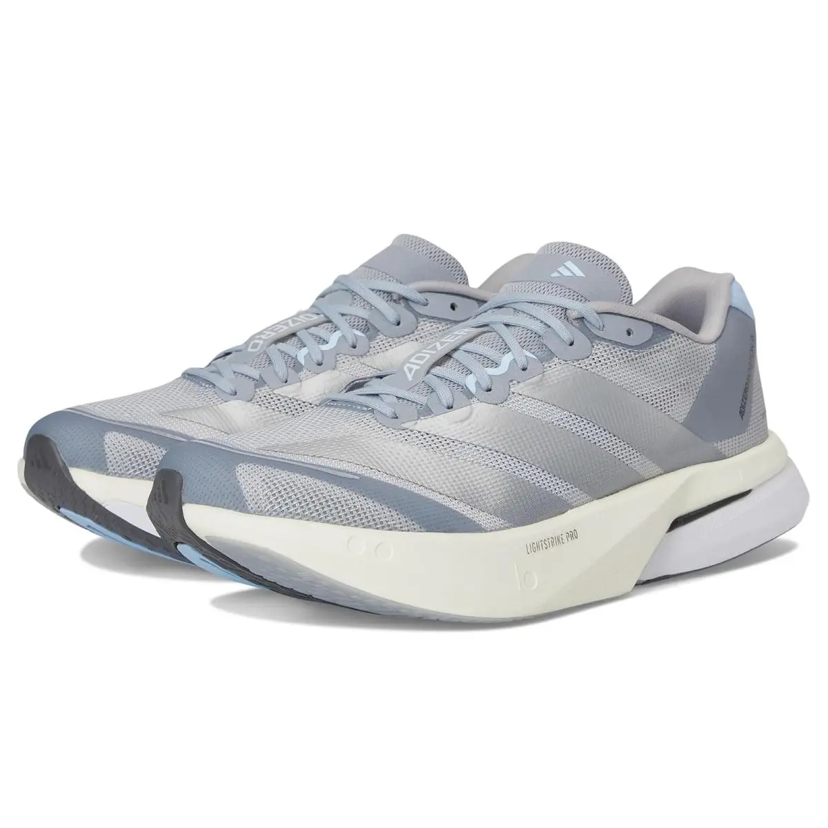 Woman`s Sneakers Athletic Shoes  Adizero Boston 13 Running Shoes Halo Silver/Silver Metallic/Blue by Adidas