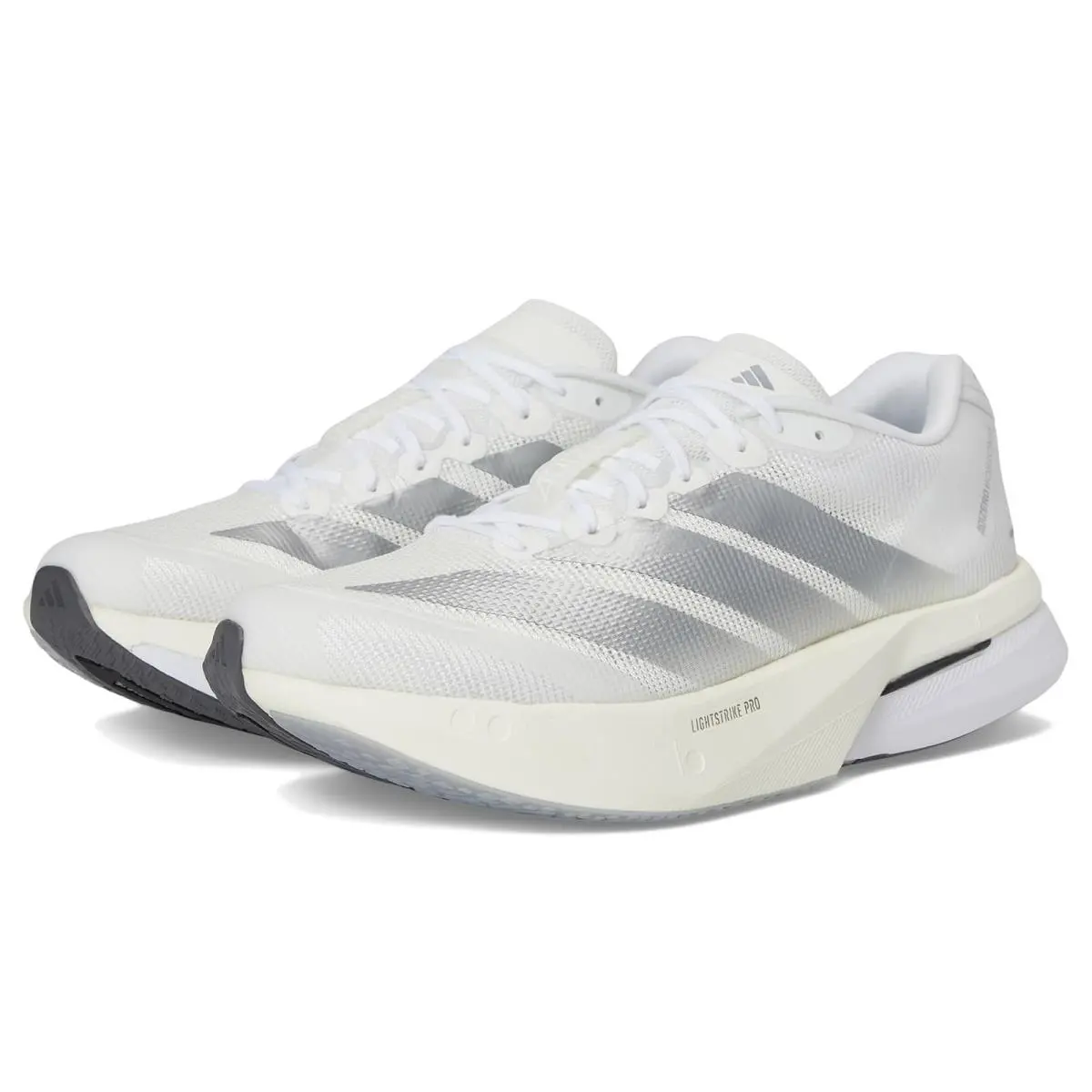 Woman`s Sneakers Athletic Shoes  Adizero Boston 13 Running Shoes White/Matte Silver/Dash Grey by Adidas