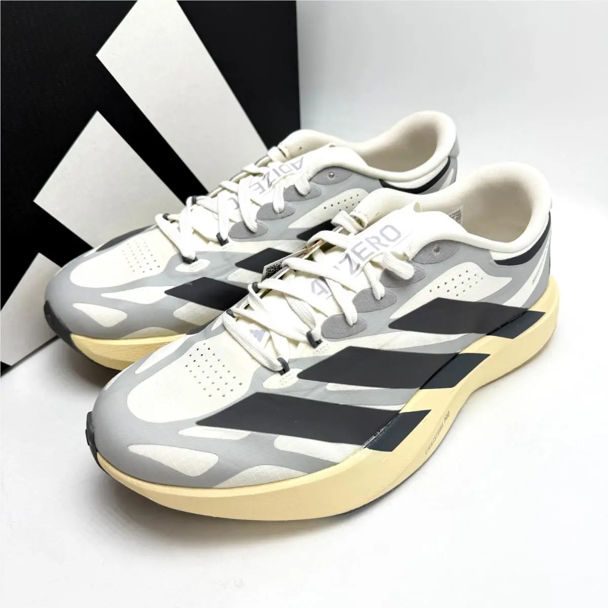 Adidas Adizero Evo SL Exo White Utility Black Grey KJ0430 Men`s sz 8-12