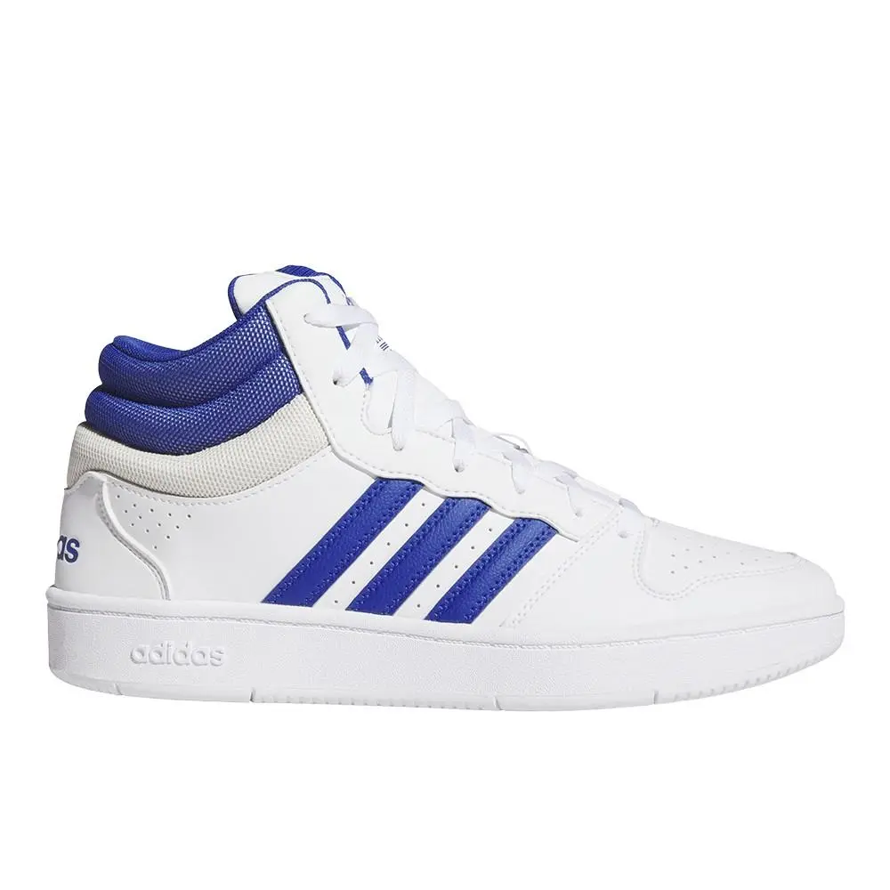 Adidas Hoops Mid Classic Lace Up Mens Blue White Sneakers Casual Shoes KI1034