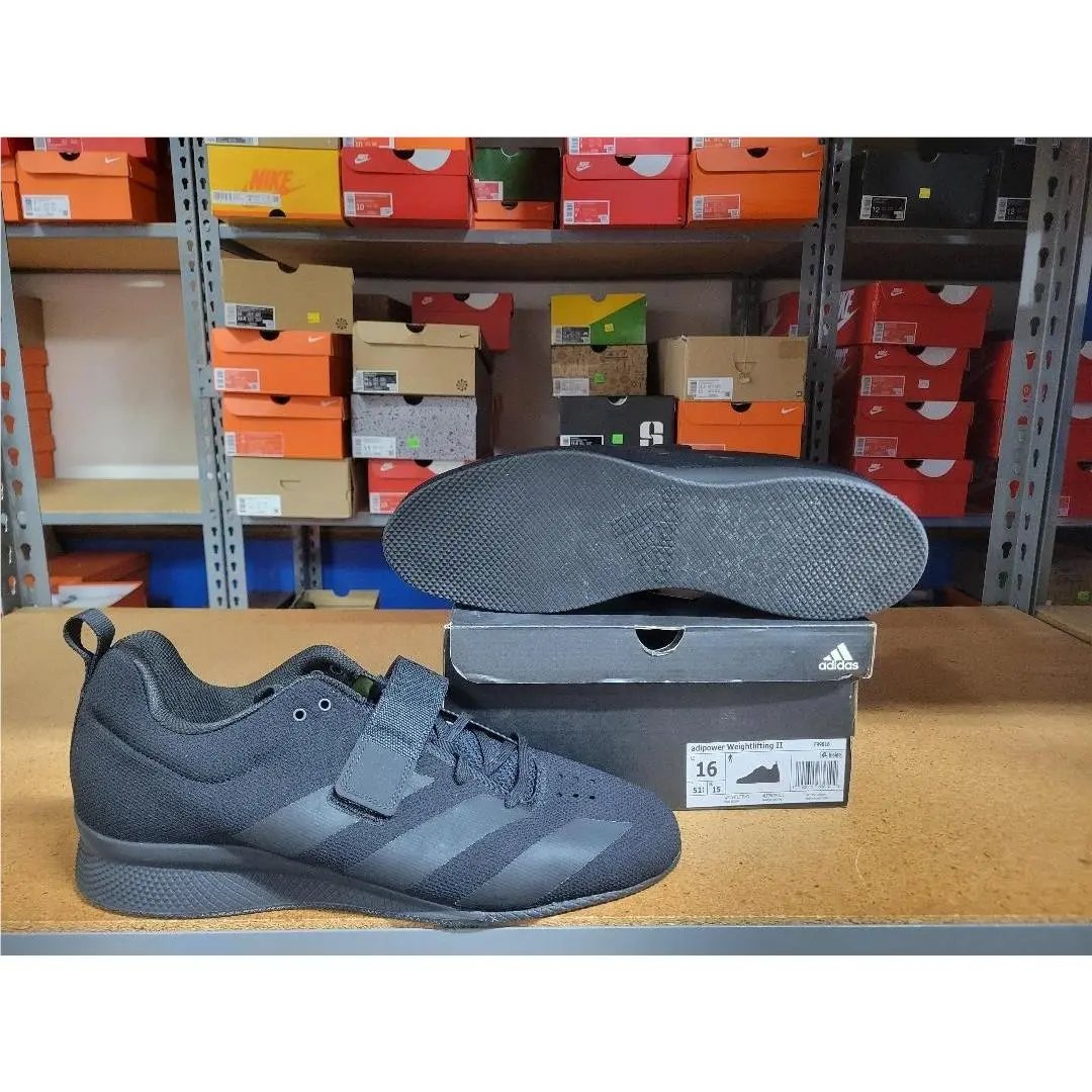 Adidas Adipower Weightlifting 2 Men Shoes Black F99816 Size 16