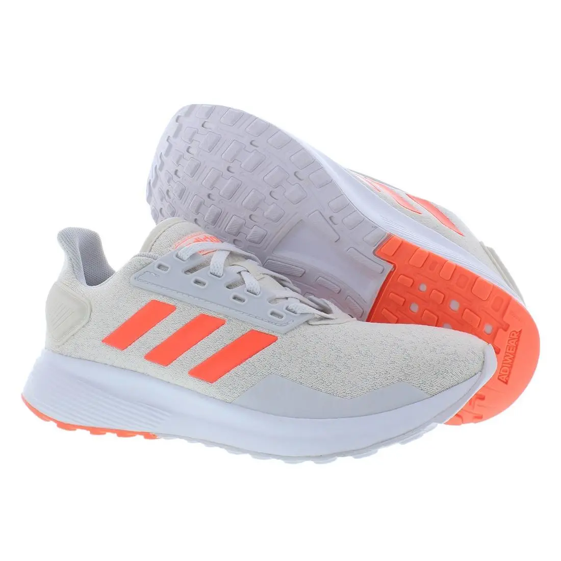Adidas Duramo 9 Womens Shoes - White/Grey/Orange, Main: White