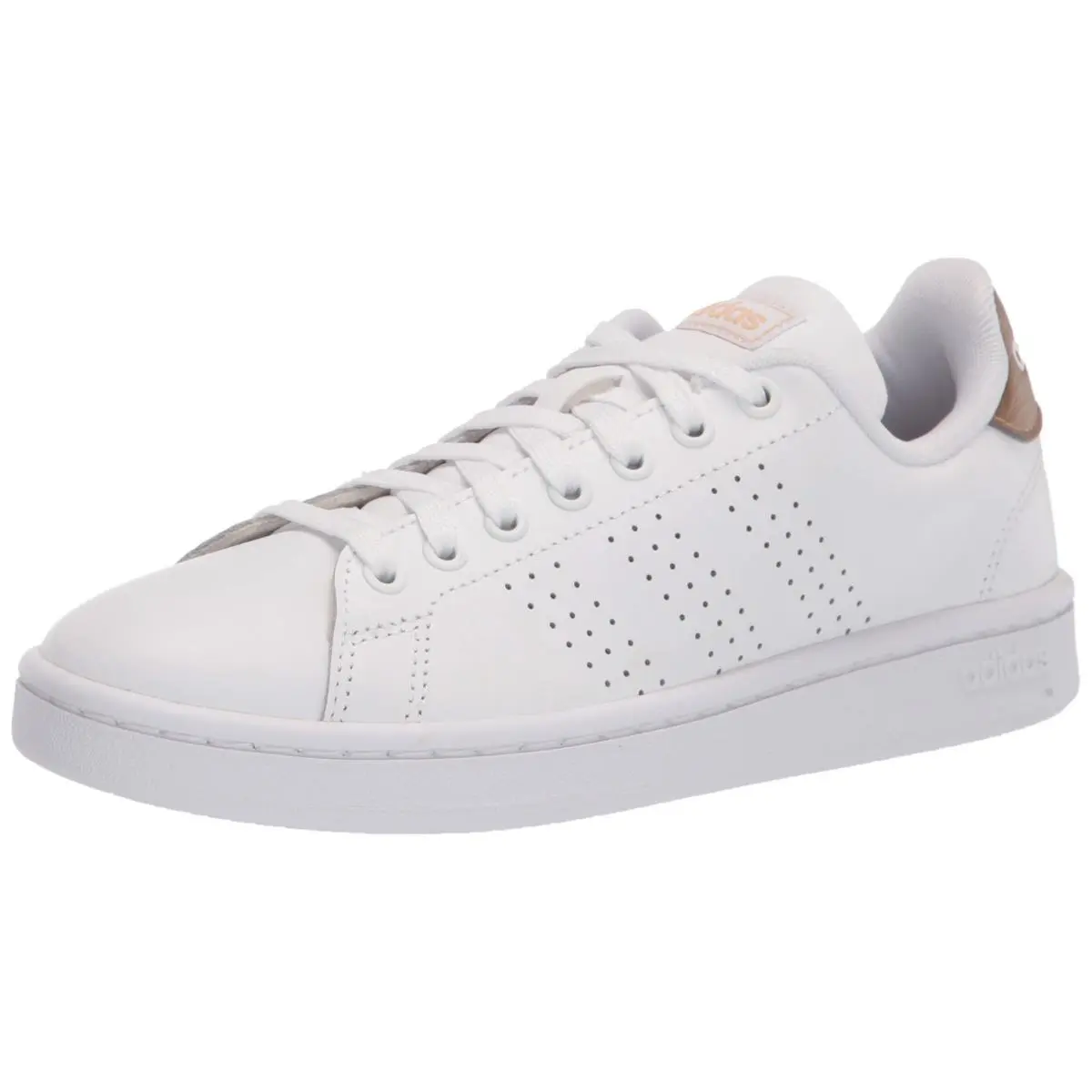 Women`s Advantage Sneaker White/white/pink Strata 9.5 white white copper metallic by Adidas