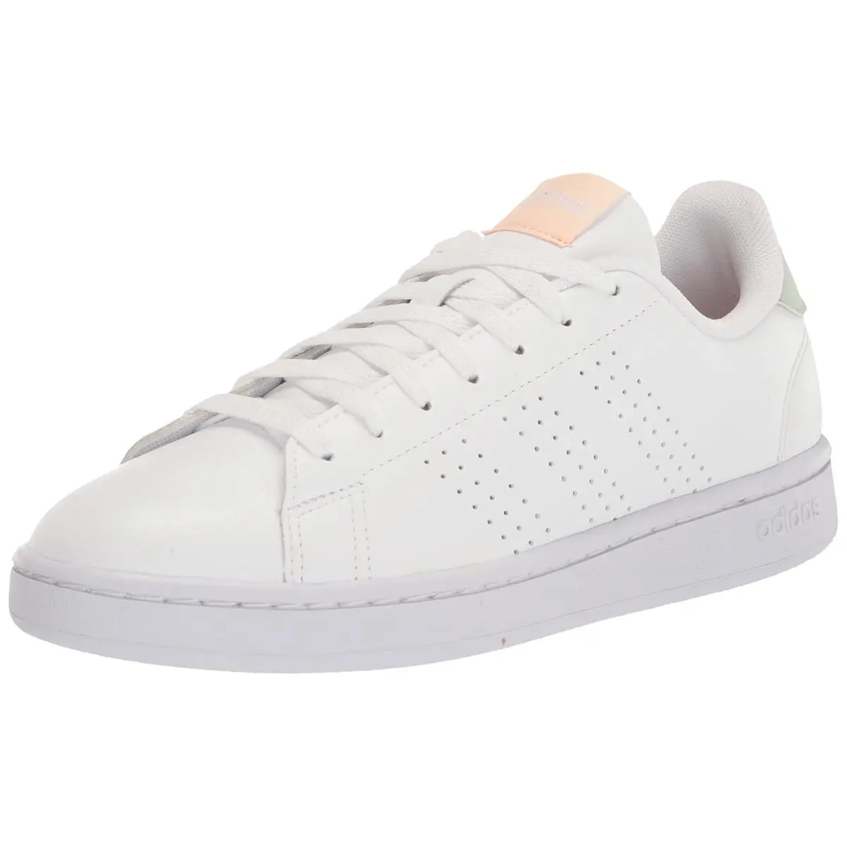 Women`s Advantage Sneaker White/white/pink Strata 9.5 white white linen green by Adidas