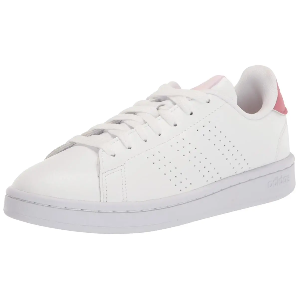 Women`s Advantage Sneaker White/white/pink Strata 9.5 white white pink strata by Adidas