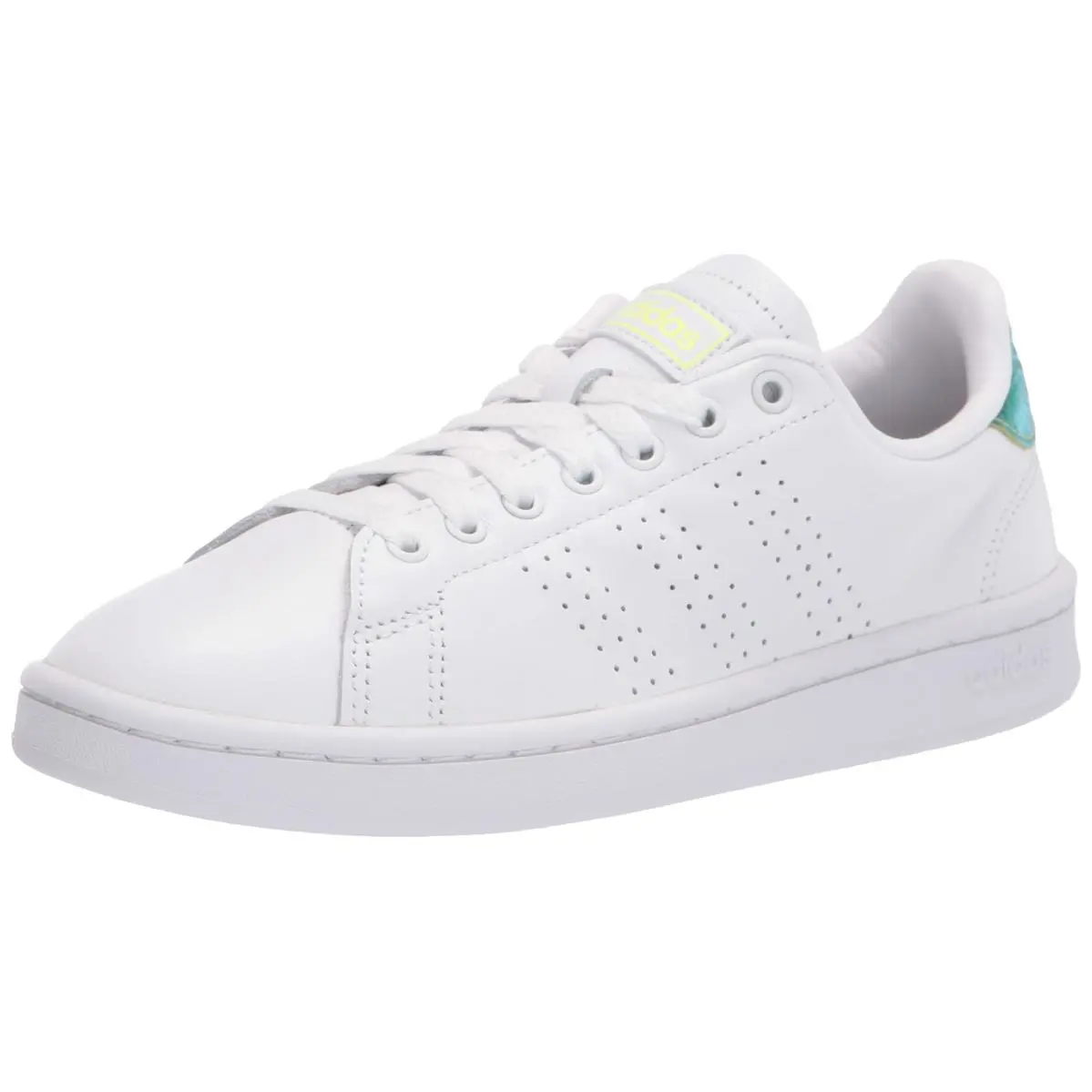 Women`s Advantage Sneaker White/white/pink Strata 9.5 white white yellow by Adidas