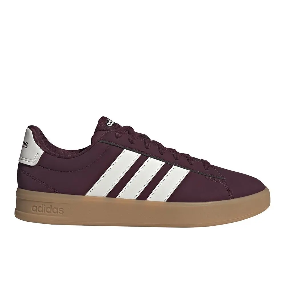 Adidas Grand Court 3.0 Lace Up Mens Red Sneakers Casual Shoes IH1484