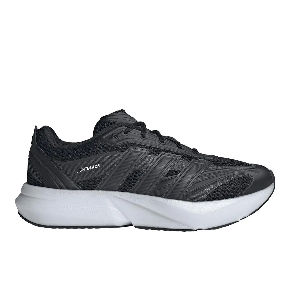 Adidas Lightblaze Glow Lace Up Mens Black Sneakers Casual Shoes JP6289