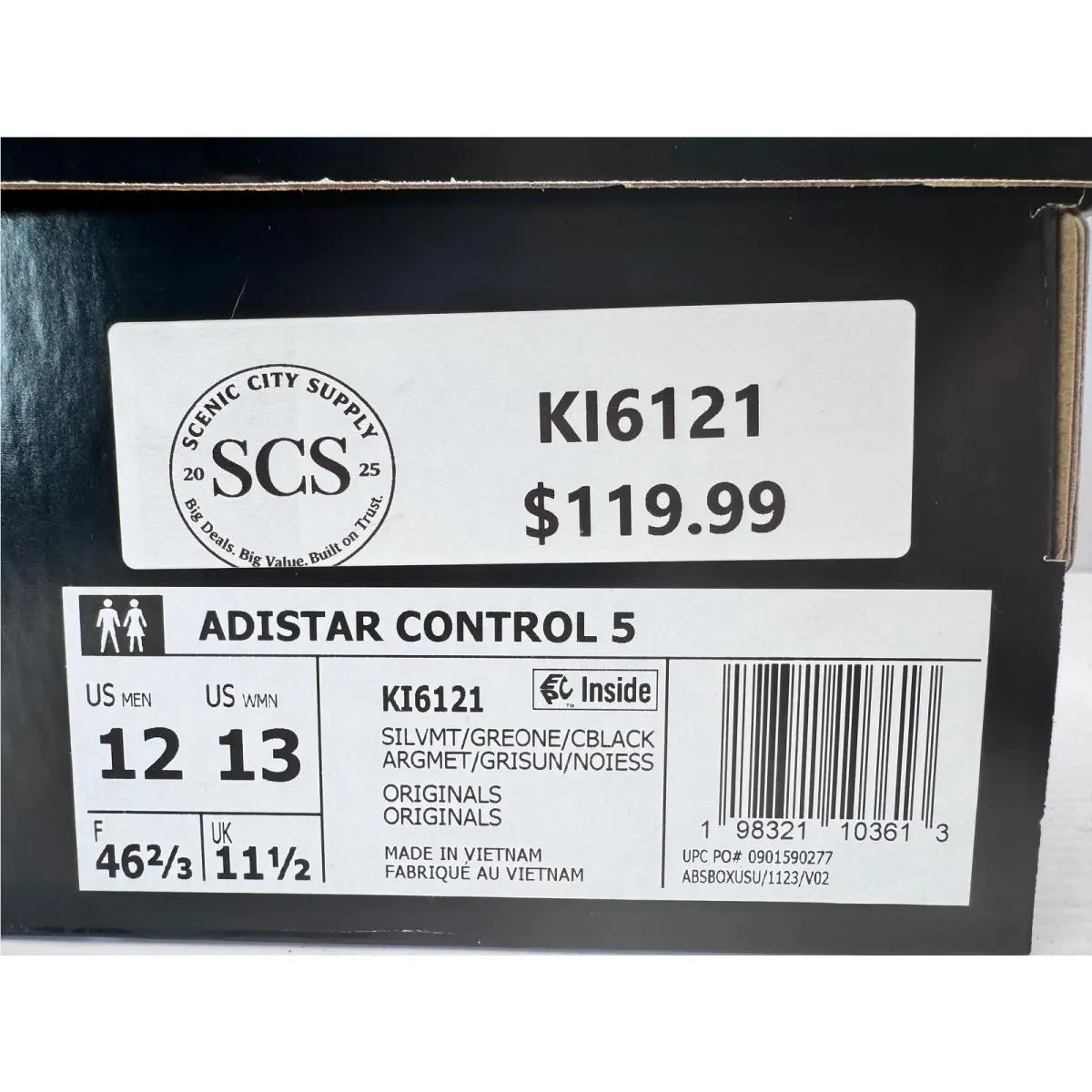Adidas shoes - Adidas Adistar Control 5 Silver Metallic/Grey One/Core Black | 13