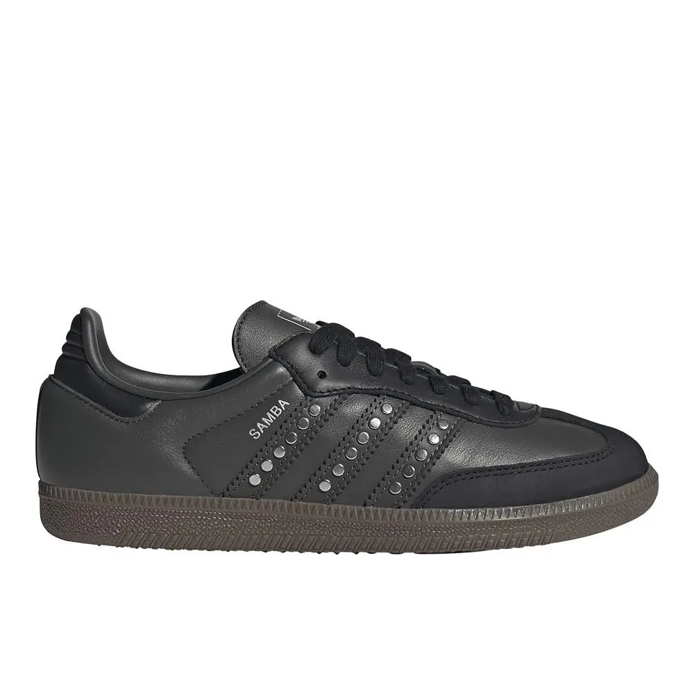 Adidas Samba Og Lace Up Womens Black Sneakers Casual Shoes JR8869